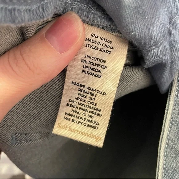 Soft Surroundings Straight Leg Ultimate Denim Jeans - Picture 4 of 5